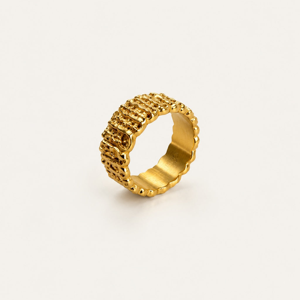 Golden Ruffle Ring
